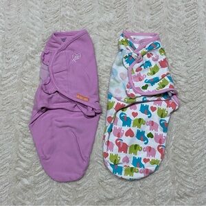 SwaddleMe Pink and Elephant Print Swaddles